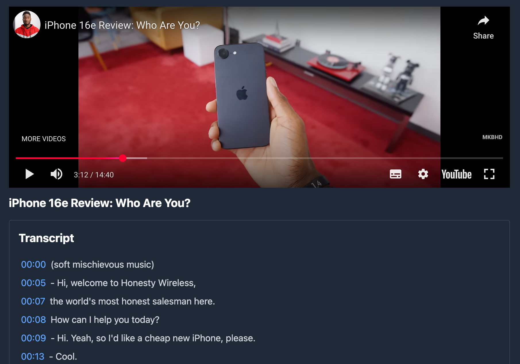 Generate Video Transcriptions with ConciseGPT